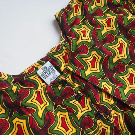 "The African Village" big collar tunic dress (YE×RD）