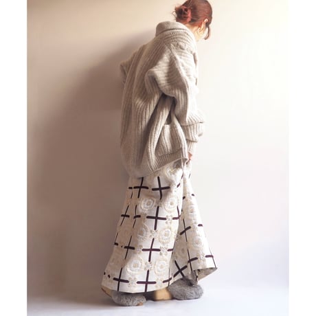 vintage oversized cable cardigan