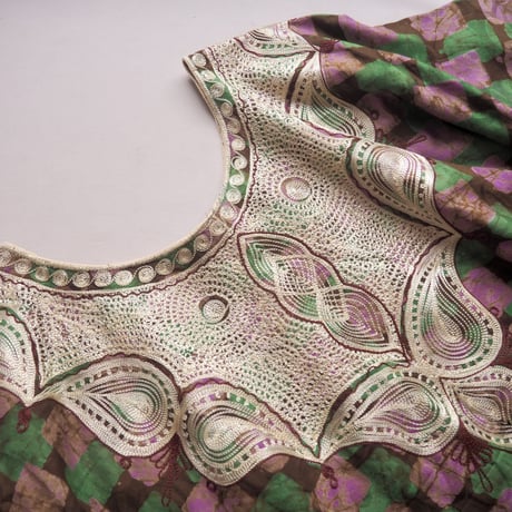 vintage embroidered kaftan dress