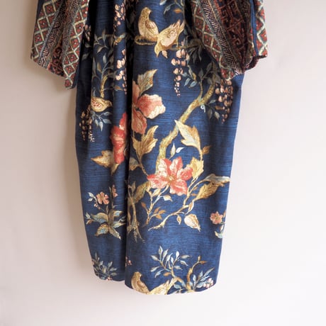 vintage floral cotton midi dress