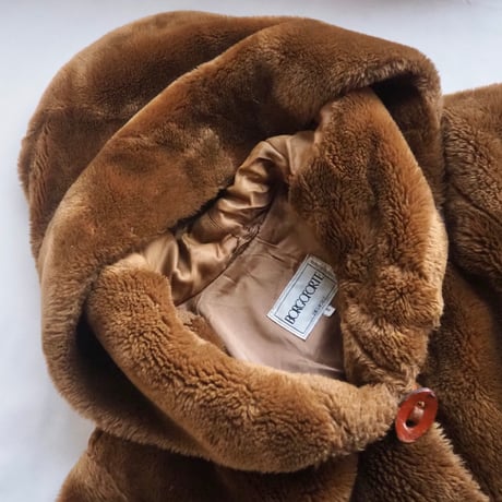 "BORGOFORTE" faux fur hoodie coat