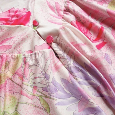 70s floral maxi house dress