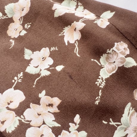80s viscose floral maxi skirt