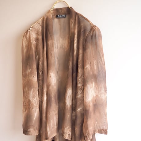 ”Re'Belle paris" brown marble sheer jacket