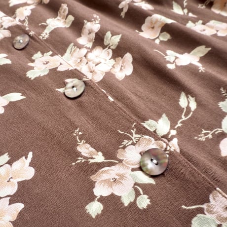 80s viscose floral maxi skirt