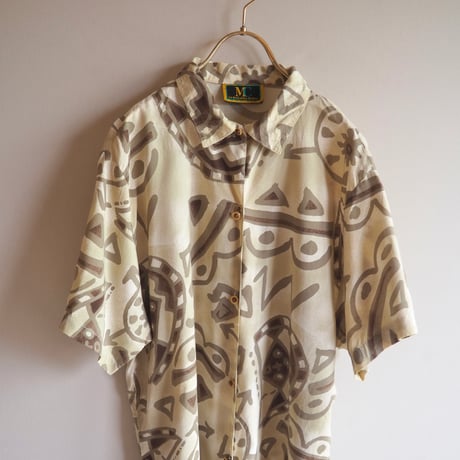 "LA MAGLIERIA DI MICA" abstract print oversized s/s blouse