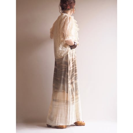"Barbara Lesser" sleeveless design maxi dress
