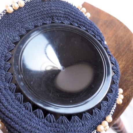 50〜60s pearl beads drawstring woven bag