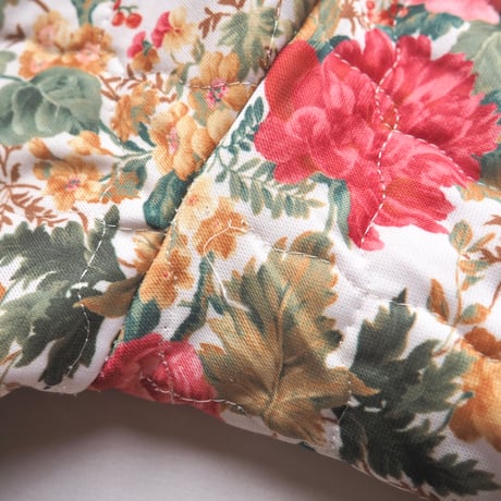 70〜80s floral quilted coat