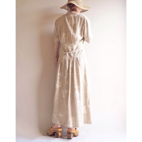 80s graffiti print s/s maxi dress