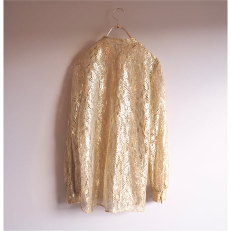 80s〜 gold lace blouse