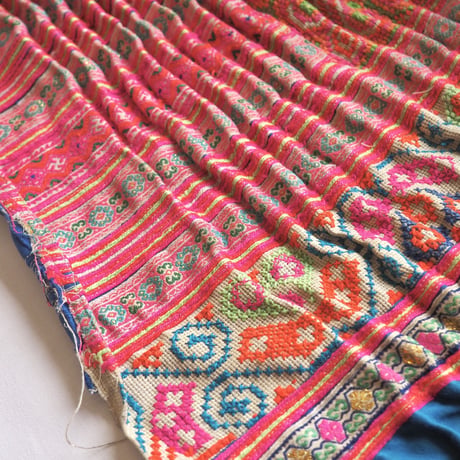 80s hmong embroidered wrap skirt