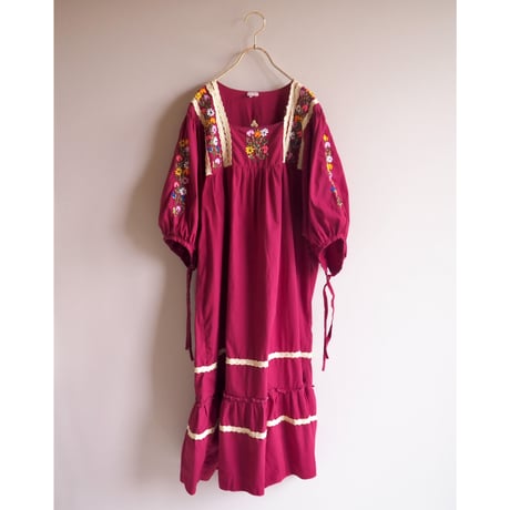 "D' Loera" floral embroidered midi dress