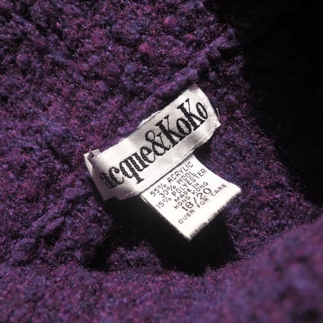 vintage loop yarn oversized turtleneck sweater