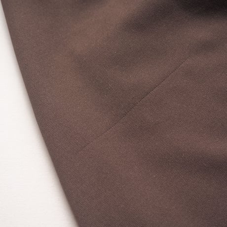70s brown design sleeve maxi dress