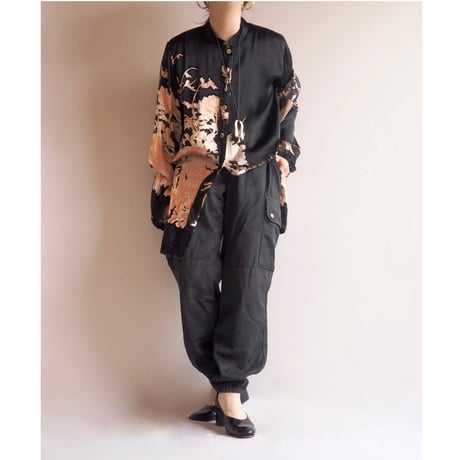 "Citron Santa Monica" semi sheer peacock blouse