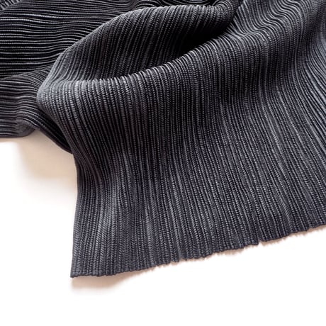 black micro pleated maxi skirt