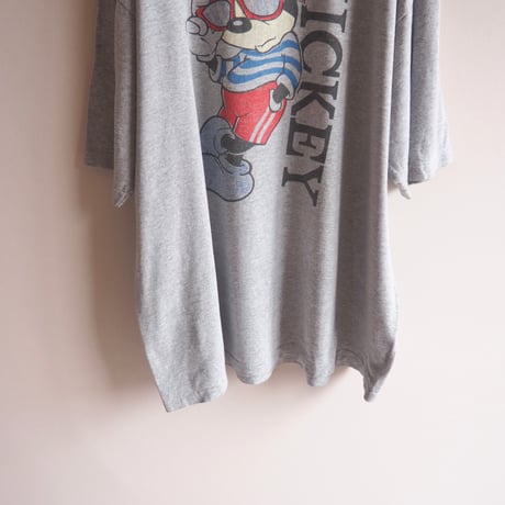 90s〜 oversized fade mickey t-shirts
