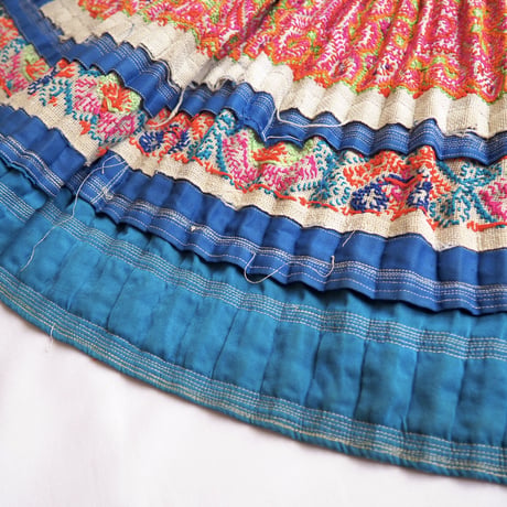 80s hmong embroidered wrap skirt