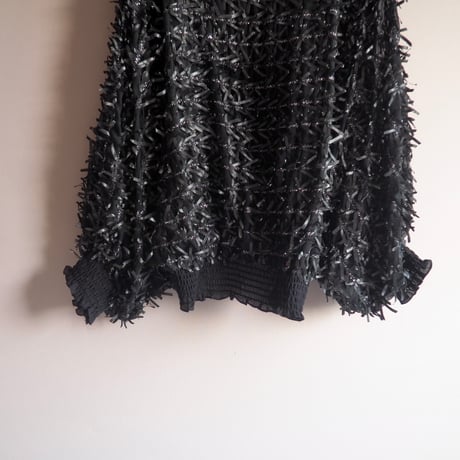 70〜80s "Andree Gaye" ribbon design blouse