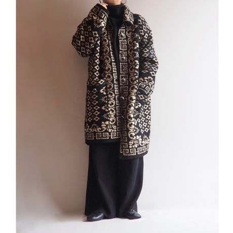 "Alpaci" geometric knit coat
