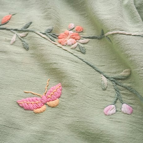 30〜40s floral embroidered robe