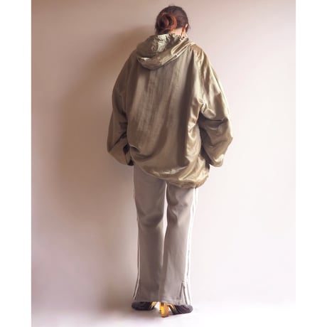 "Jet Set" oversized satin anorak parka