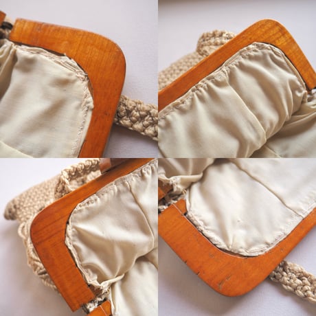 70〜80s wood woven bag