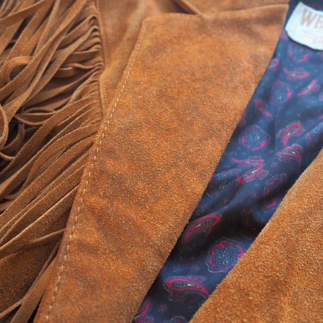 "WESTERN by Schott" leather fringe jacket