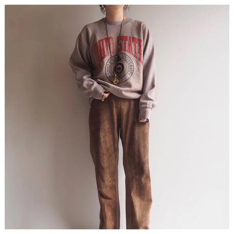 80s "ONEITA" painted college print sweatshirt
