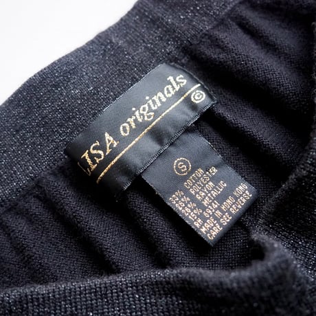 80〜90s metallic knit easy pants