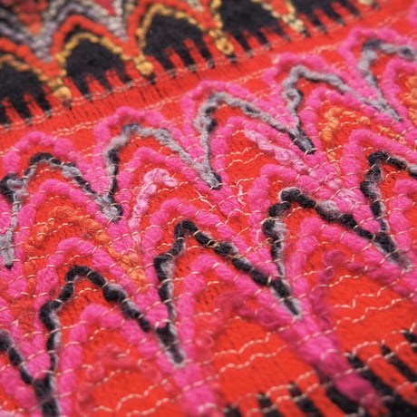 70s embroidered woven maxi skirt