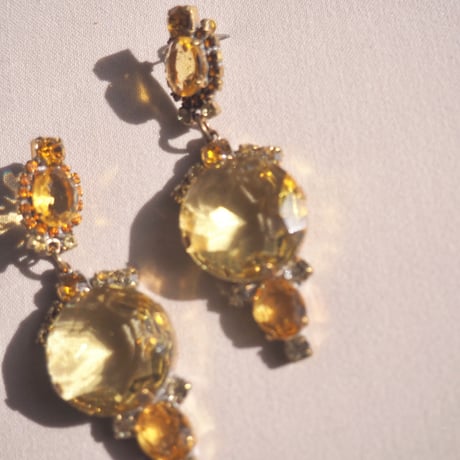 vintage czech rhinestone earrings (YE)