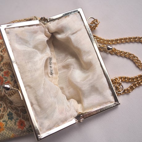 50s〜 made in Italy floral tapestry bag
