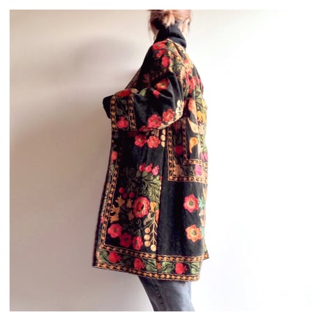 vintage suzani embroidered robe