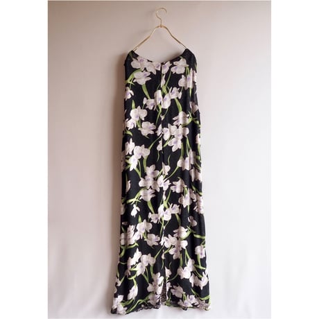 90s rayon reversible orchid sleeveless maxi dress