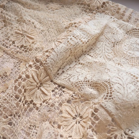 original remake lace patchwork maxi skirt 【D】