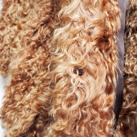 vintage curly lamb fur jacket