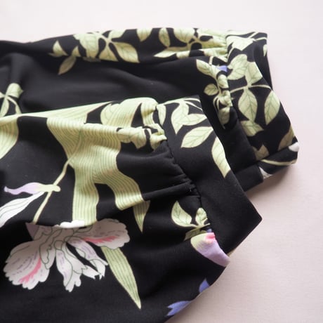 70s "Teddi of California" botanical tunic blouse