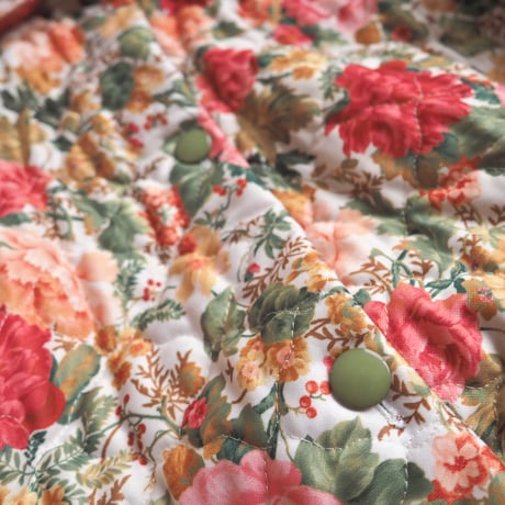 70〜80s floral quilted coat