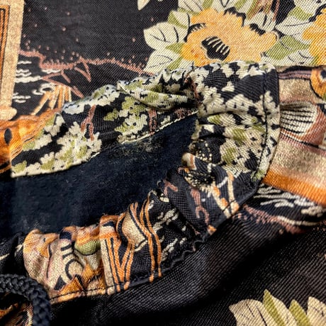 vintage landscape cropped blouse