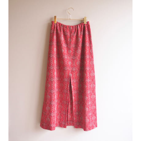 70s abstract glitter jersey maxi skirt