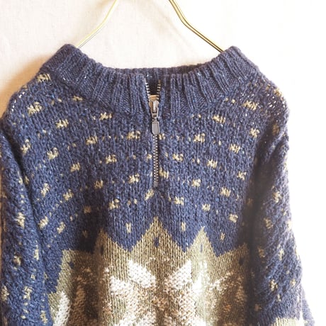 Scottish oversized nordic sweater