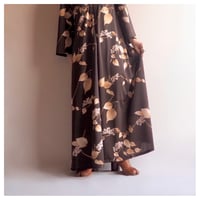 70〜80s "Conrad" floral & leaf house maxi dress