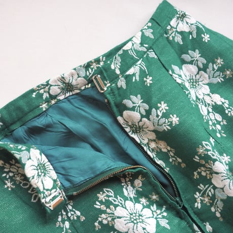 70s floral jacquard maxi skirt