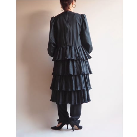 "Vision" ruffle tiered midi dress