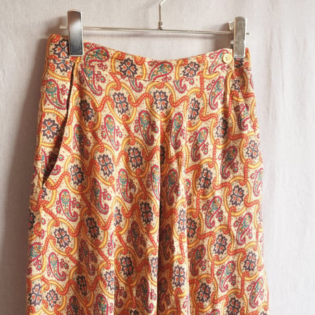 Liz claiborne rayon paisley flare maxi skirt