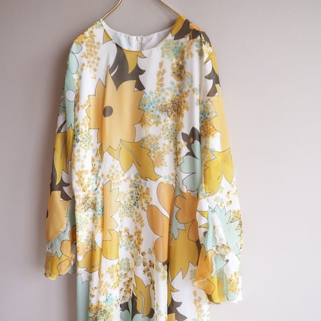 70s floral sheer maxi dress