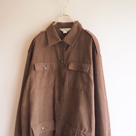 "BLAST STUDIO" faux suede oversized shirts & pants