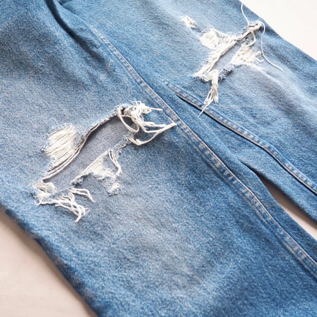 80s made in USA Levi's 505 damage denim